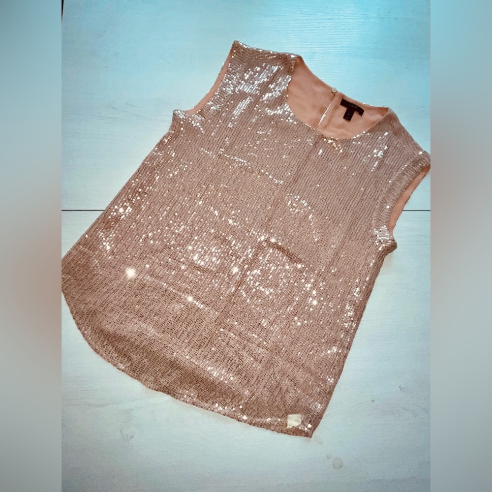 J Crew Sequin Sleeveless Top